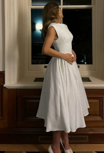 Elegant Solid Sleeveless Buttons Backless Pleated Sexy Slim Maxi Dress Women Y2K Clothes Birthday Party Vacation