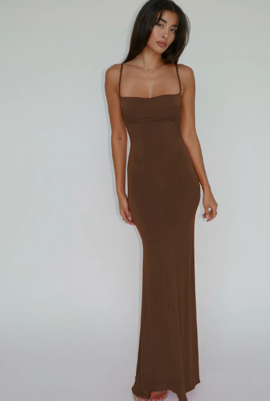Pure Color Sleeveless Backless Elegant Sexy Bodycon Y2K Maxi Prom Dress Women
