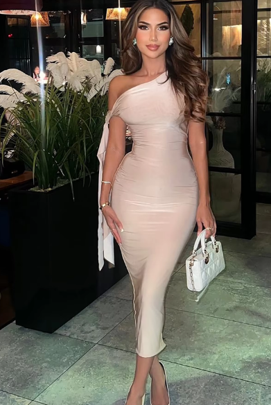 Fashion Solid Sleeveless Straps Tassel Irregular Sexy Slim Mini Dress Women