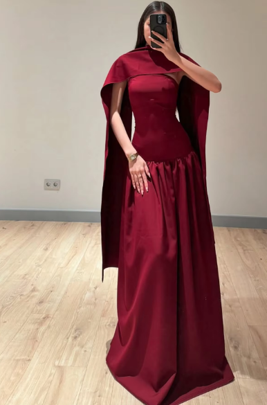 Fashion Solid Button Cloak Strapless Backless Bandage Draped Sexy Maxi Dress Women Clothes Streetwear Party